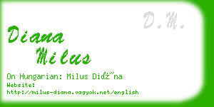 diana milus business card